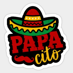 Papacito Family Cinco De Mayo Matchin Couple Mexican Dad Men Sticker